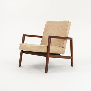 1960s Lewis Butler for Knoll 655 Arm Chair in Walnut with Tan Fabric