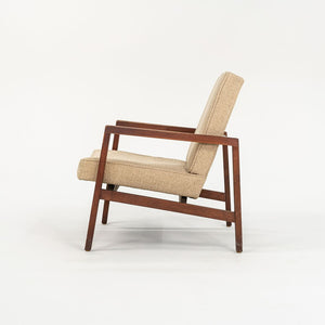 1960s Lewis Butler for Knoll 655 Arm Chair in Walnut with Tan Fabric