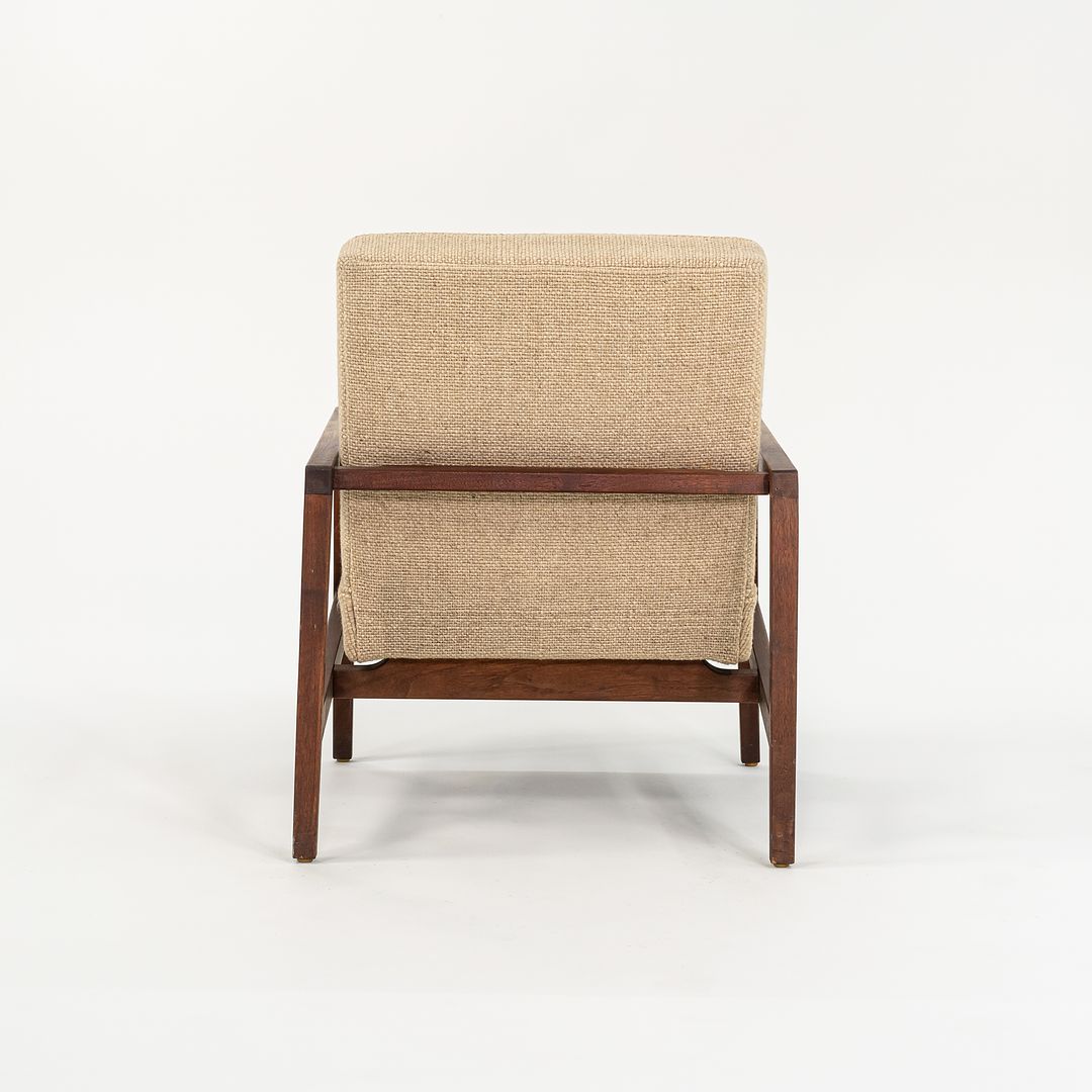 1960s Lewis Butler for Knoll 655 Arm Chair in Walnut with Tan Fabric