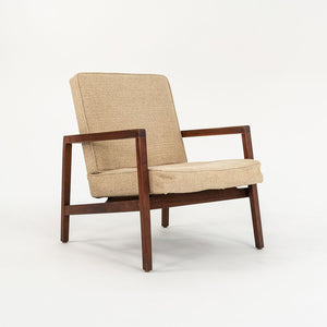 1960s Lewis Butler for Knoll 655 Arm Chair in Walnut with Tan Fabric