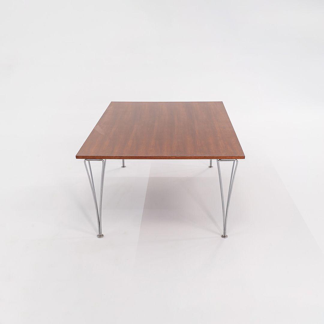 1960s Piet Hein / Bruno Mathsson / Arne Jacobsen for Fritz Hansen Rectangular Coffee Table with Teak Top and Chromed Steel Legs