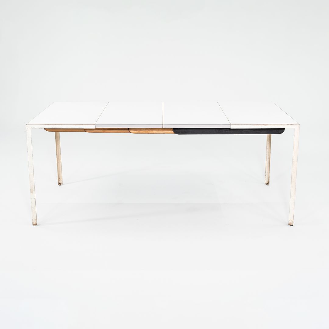 C. 1955 George Nelson for Herman Miller Extension Dining Table with White Laminate Top Model 5757