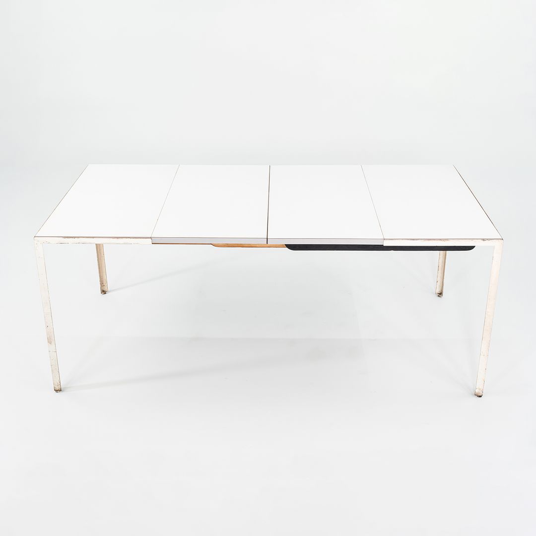 C. 1955 George Nelson for Herman Miller Extension Dining Table with White Laminate Top Model 5757