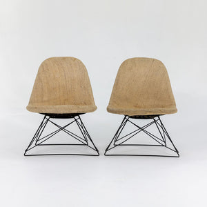 C. 1953 Pair of Herman Miller Eames LKR Cats Cradle Lounge Chairs with Rare Bases