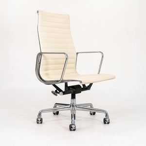 2014 Aluminum Group Executive Desk Chair by Charles and Ray Eames for Herman Miller in Ivory Leather 12+ Available