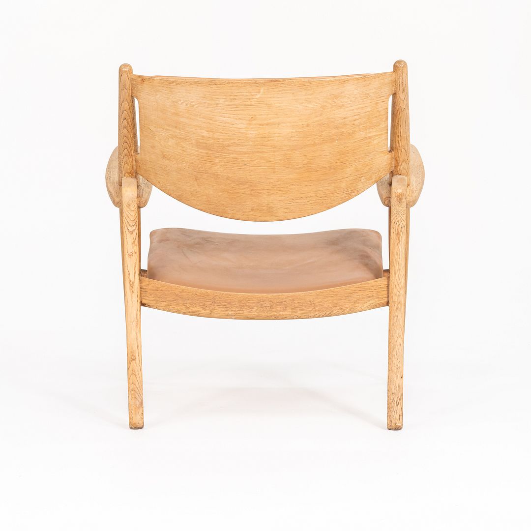 1960s CH28P Lounge Chair by Hans Wegner for Carl Hansen & Søn in Oak with Tan Leather Upholstery