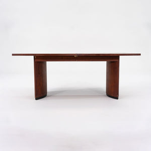 1960s Walnut Dining Table Attributed to Jack Cartwright for Founders with Leaves, 72-112 in