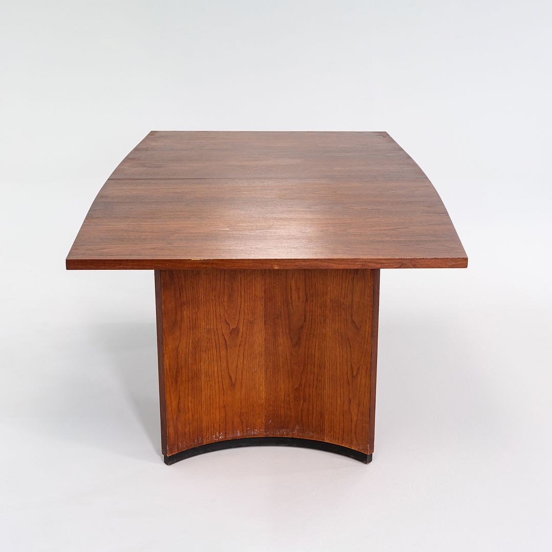 1960s Walnut Dining Table Attributed to Jack Cartwright for Founders with Leaves, 72-112 in