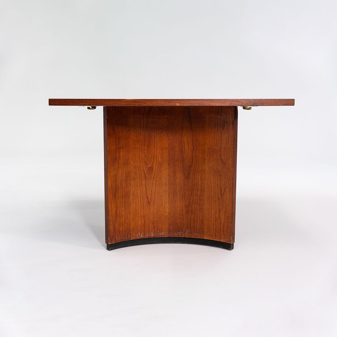 1960s Walnut Dining Table Attributed to Jack Cartwright for Founders with Leaves, 72-112 in