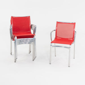 2000s Alberto Meda for Alias Big Frame 44 l 440a Stacking Chairs in Red Mesh 20x Available