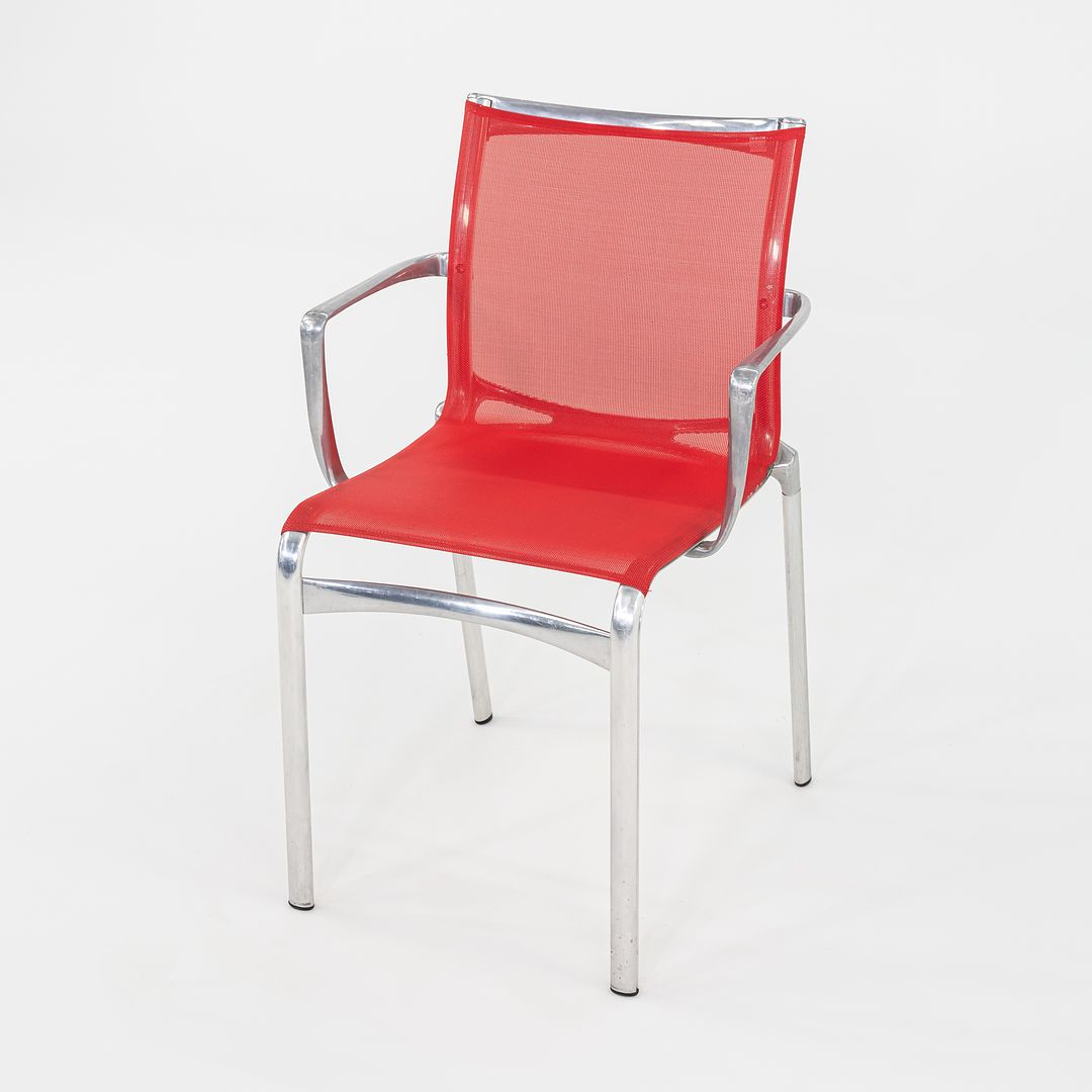 2000s Alberto Meda for Alias Big Frame 44 l 440a Stacking Chairs in Red Mesh 20x Available