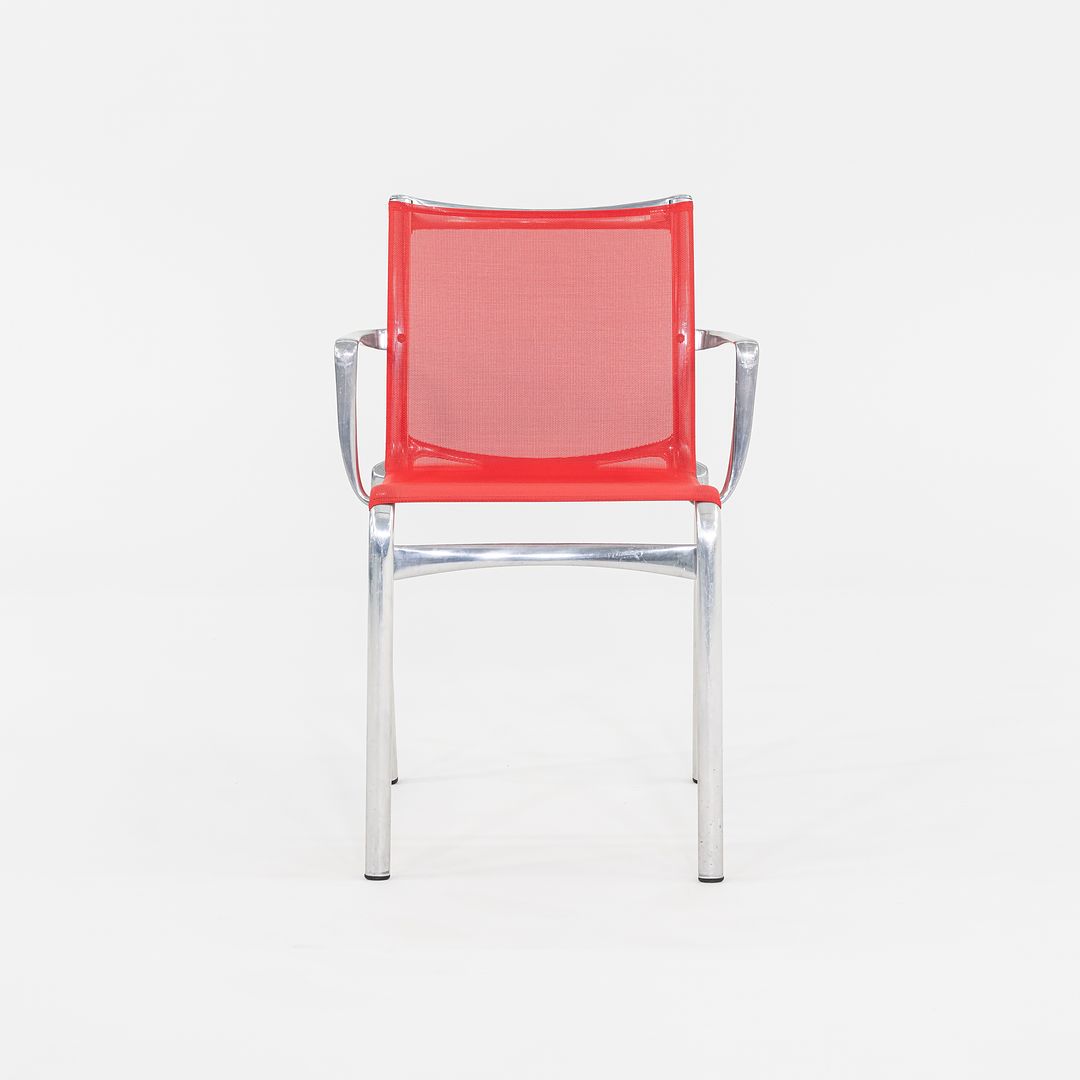 2000s Alberto Meda for Alias Big Frame 44 l 440a Stacking Chairs in Red Mesh 20x Available