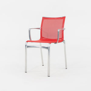 2000s Alberto Meda for Alias Big Frame 44 l 440a Stacking Chairs in Red Mesh 20x Available