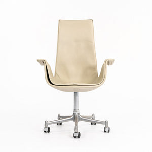 1970s FK6725 Bird Chair by Preben Fabricius and Jorgen Kastholm for Alfred Kill International in Ivory Leather