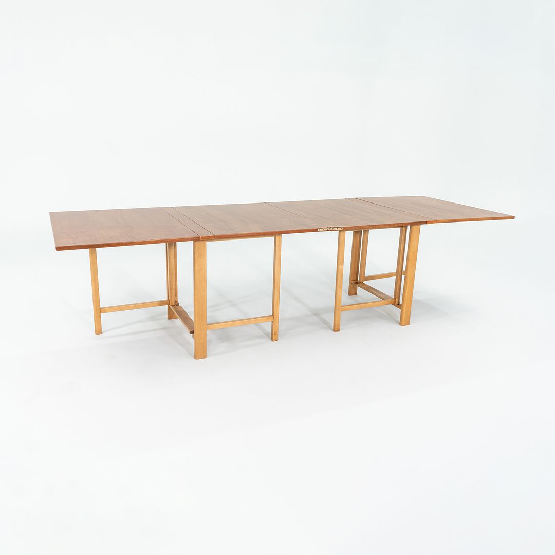 1950s Maria Flap Folding Dining Table By Bruno Mathsson For Firma Karl Mathsson in Teak and Birch