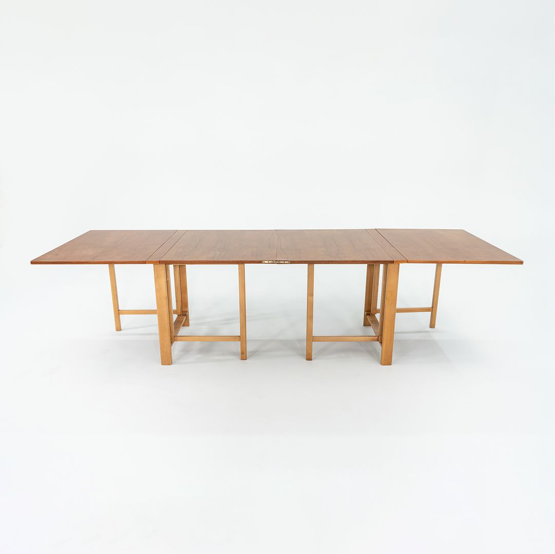 1950s Maria Flap Folding Dining Table By Bruno Mathsson For Firma Karl Mathsson in Teak and Birch