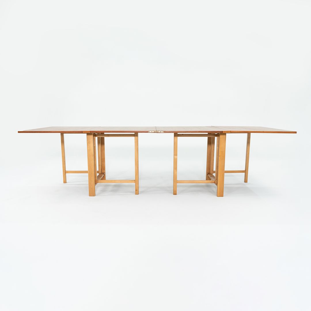 1950s Maria Flap Folding Dining Table By Bruno Mathsson For Firma Karl Mathsson in Teak and Birch