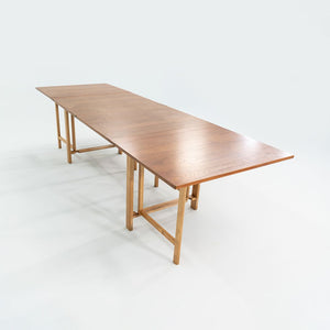 1950s Maria Flap Folding Dining Table By Bruno Mathsson For Firma Karl Mathsson in Teak and Birch