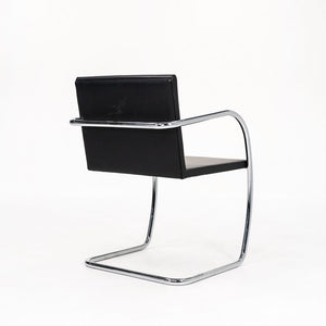 2006 Brno Thin Pad Dining Chair 245A by Mies van der Rohe for Knoll in Black Leather