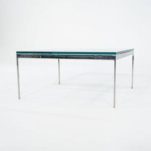 SOLD 1995 TA.35G Square Coffee Table by Nicos Zographos for Zographos Designs in Stainless Steel and Glass