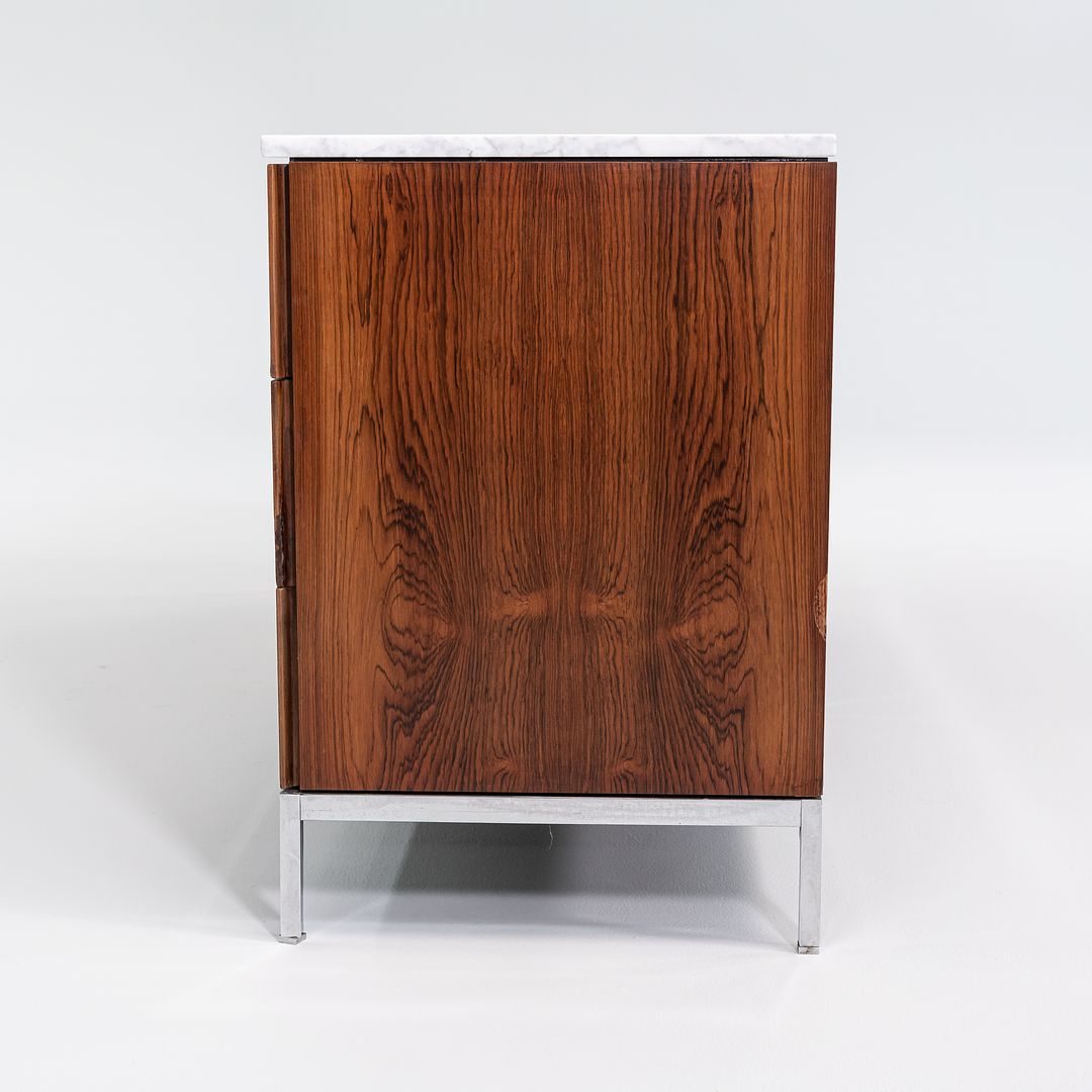 1960s Six-Drawer Rosewood Dresser Cabinet by Florence Knoll for Knoll in Brazilian Rosewood and Marble