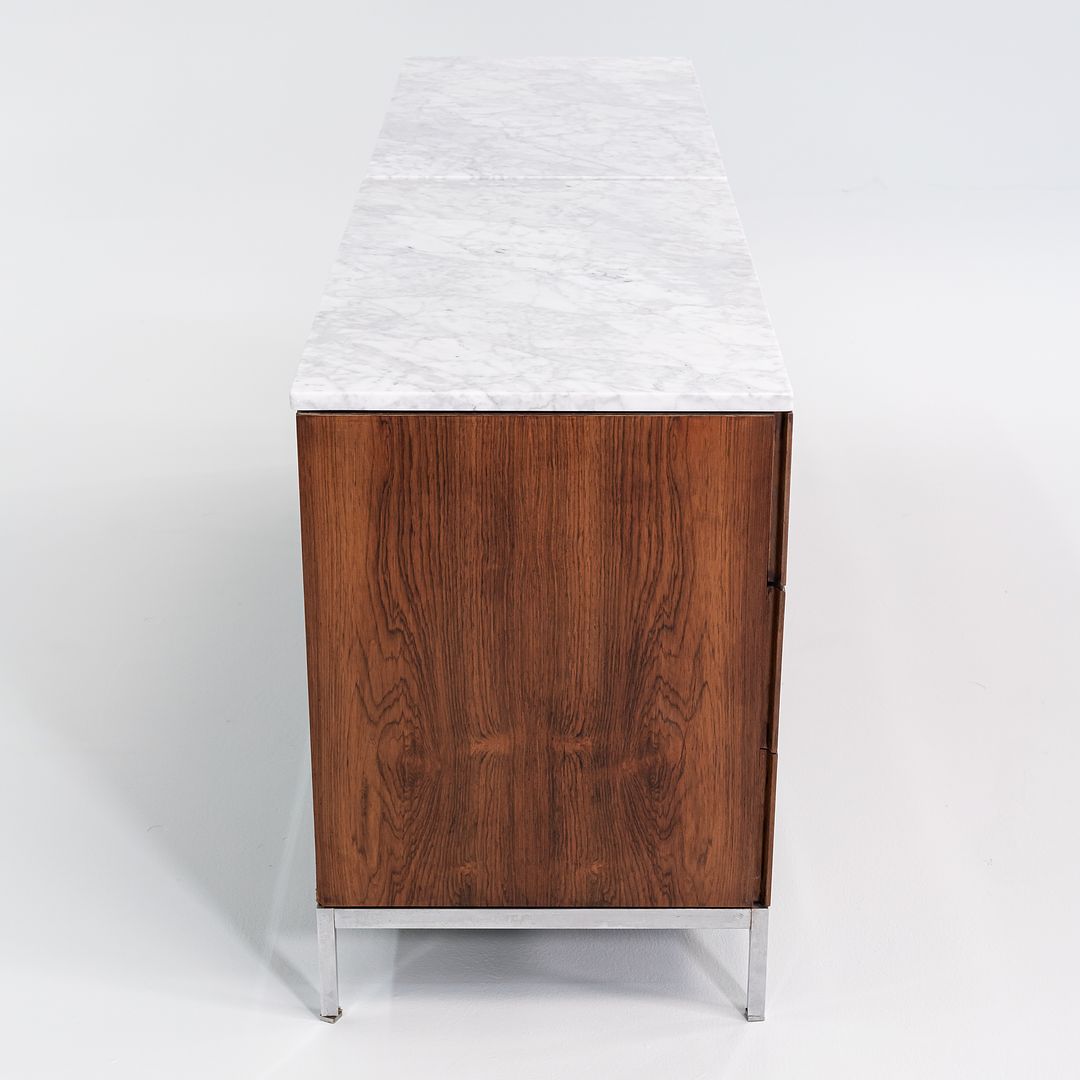 1960s Six-Drawer Rosewood Dresser Cabinet by Florence Knoll for Knoll in Brazilian Rosewood and Marble