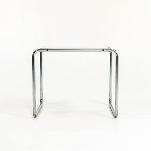 SOLD 1960s Breuer Model B9 Laccio Side Table by Marcel Breuer for Gavina / Knoll in Chromed Steel and White Laminate