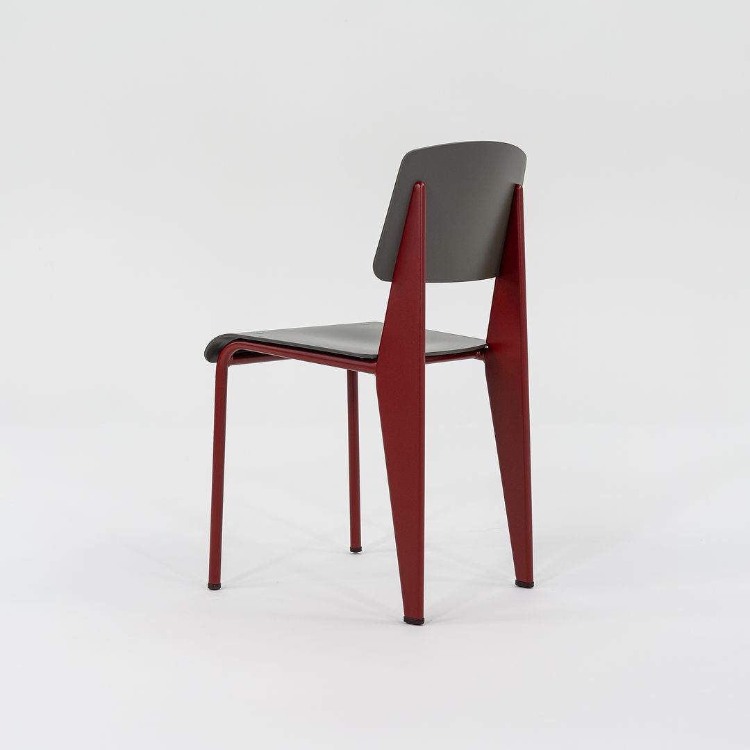 2023 Standard SP Chair by Jean Prouve for Vitra in Red and Grey Brand New 12+ Available