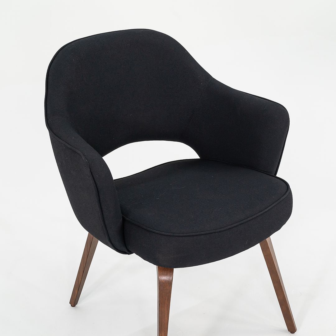 2018 Saarinen Executive Chair with Arms, 71A by Eero Saarinen for Knoll in Oak with Fabric Upholstery