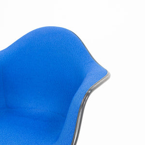 2016 DAR 'Eiffel' Arm Chair by Ray and Charles Eames for Herman Miller in Blue Fabric and Black Fiberglass 3x Available