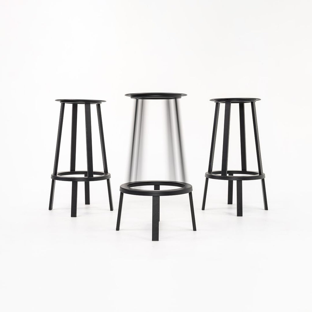 2010s Hay Revolver Bar Stools by Leon Ransmeier in Black 6x Available