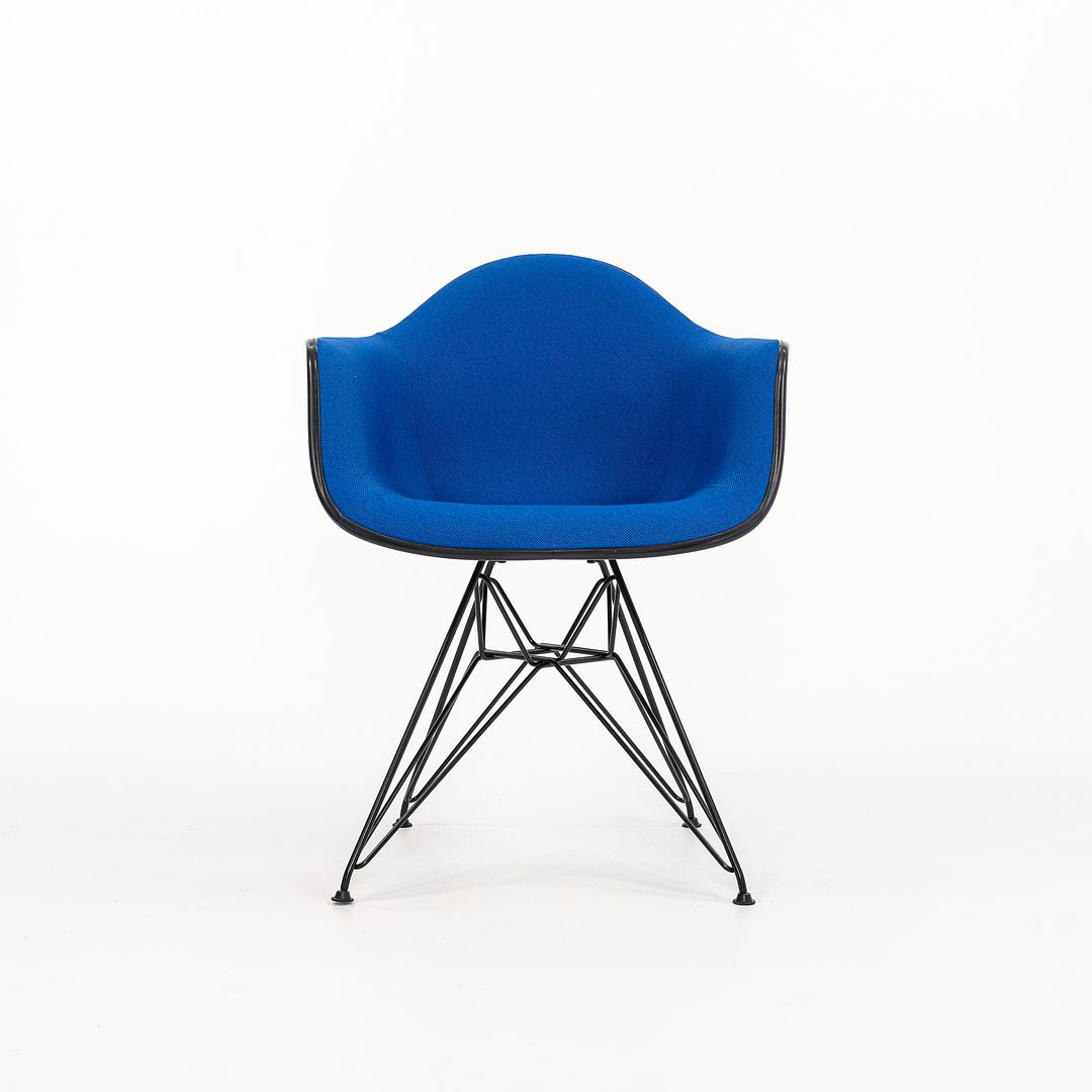 2016 DAR 'Eiffel' Arm Chair by Ray and Charles Eames for Herman Miller in Blue Fabric and Black Fiberglass 3x Available