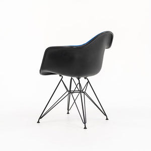 2016 DAR 'Eiffel' Arm Chair by Ray and Charles Eames for Herman Miller in Blue Fabric and Black Fiberglass 3x Available