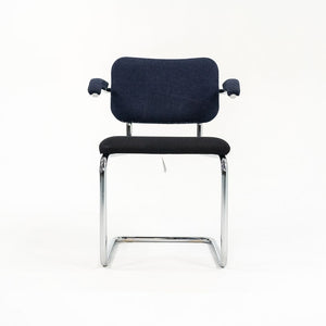 2018 Cesca Chair 50A by Marcel Breuer for Knoll in Blue and Black Fabric 12+ Available