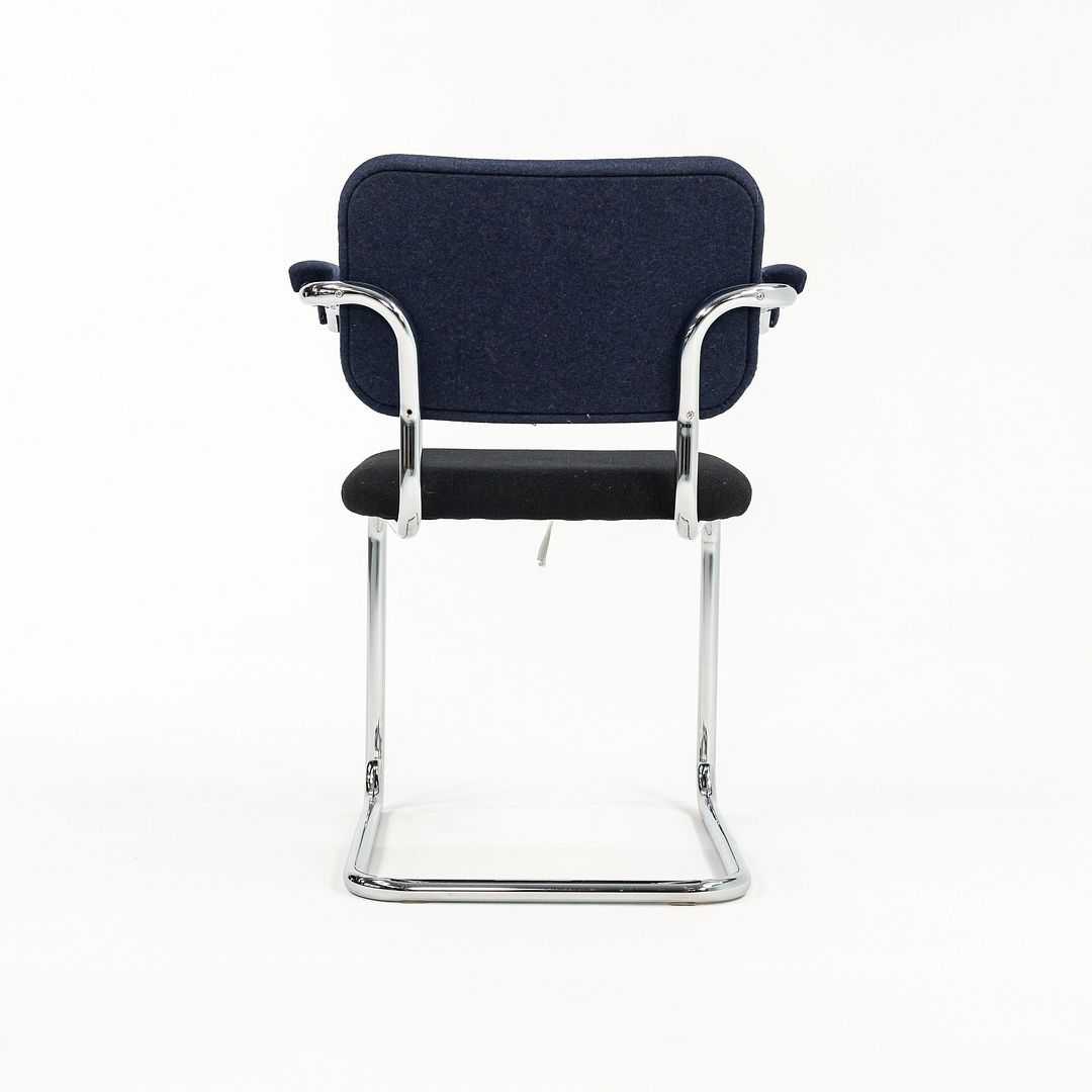 2018 Cesca Chair 50A by Marcel Breuer for Knoll in Blue and Black Fabric 12+ Available