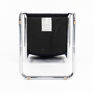 2019 Cesca Armless Side Chair, 51C by Marcel Breuer for Knoll in Chrome with Blue / Grey Fabric 7x Available