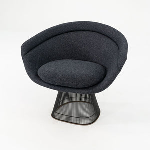 1960s Platner Lounge Chairs No. 1715L by Warren Platner for Knoll in Bronzed Steel with New Divina Melange Upholstery