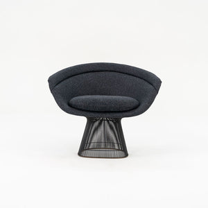 1960s Platner Lounge Chairs No. 1715L by Warren Platner for Knoll in Bronzed Steel with New Divina Melange Upholstery