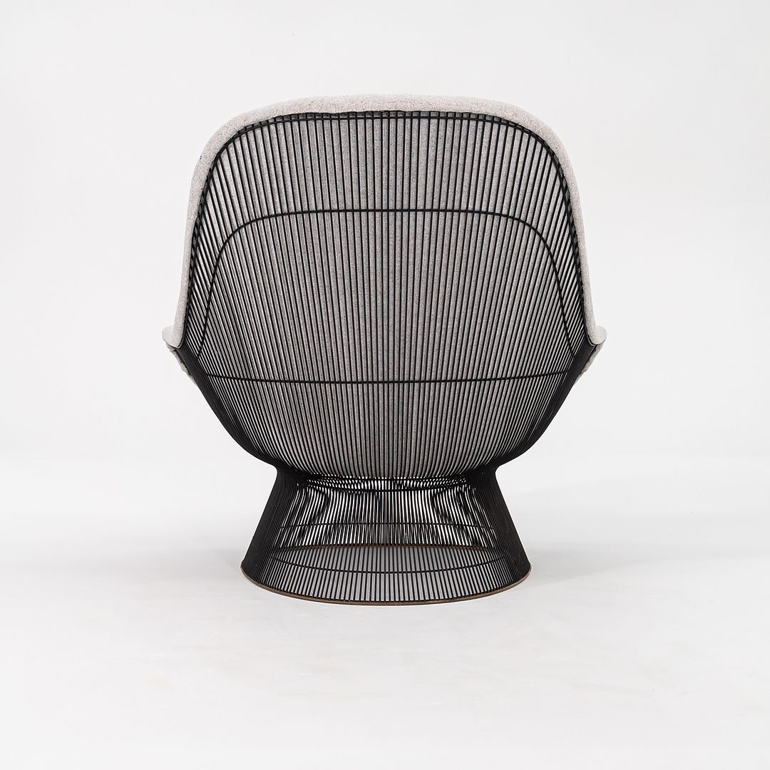 1960s Platner Easy Chair and Ottoman, Models 1705L and 1709Y by Warren Platner for Knoll in New Divine Melange Fabric