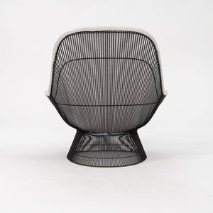 1960s Platner Easy Chair and Ottoman, Models 1705L and 1709Y by Warren Platner for Knoll in New Divine Melange Fabric