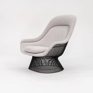 1960s Platner Easy Chair and Ottoman, Models 1705L and 1709Y by Warren Platner for Knoll in New Divine Melange Fabric