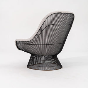 1960s Platner Easy Chair and Ottoman, Models 1705L and 1709Y by Warren Platner for Knoll in New Divine Melange Fabric