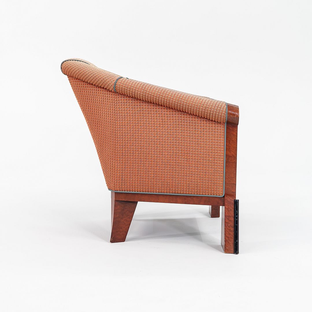 1980s Pair of Postmodern Birdseye Maple Lounge Chairs by Michael Graves for Sunar Hauserman