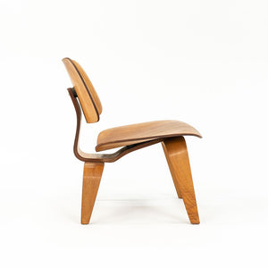 SOLD 1951 LCW Lounge Chairs by Ray and Charles Eames for Herman Miller, Evans Calico Ash, Rubber, Steel