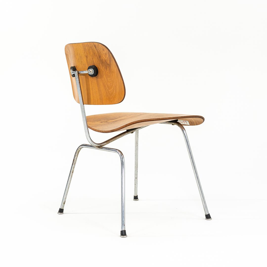 1955 DCM Chair by Ray and Charles Eames for Herman Miller in Calico Ash