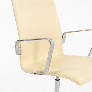 2008 Oxford Chair, Model 3291W by Arne Jacobsen for Fritz Hansen in Ivory Leather 6x Available