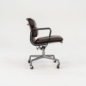 1982 Eames Soft Pad Management Chair, EA418 by Ray and Charles Eames for Herman Miller in Brown Leather 2x Available