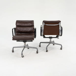 1982 Eames Soft Pad Management Chair, EA418 by Ray and Charles Eames for Herman Miller in Brown Leather 2x Available