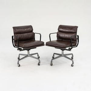 SOLD 1982 Eames Soft Pad Management Chair, EA418 by Ray and Charles Eames for Herman Miller in Brown Leather 2x Available