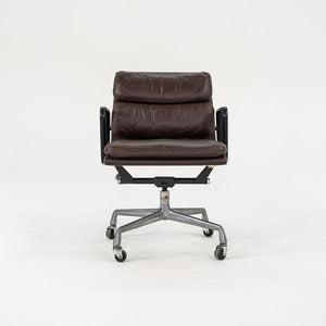 1982 Eames Soft Pad Management Chair, EA418 by Ray and Charles Eames for Herman Miller in Brown Leather 2x Available